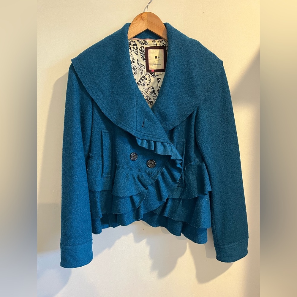 Dark Turquoises Fabric Jacket